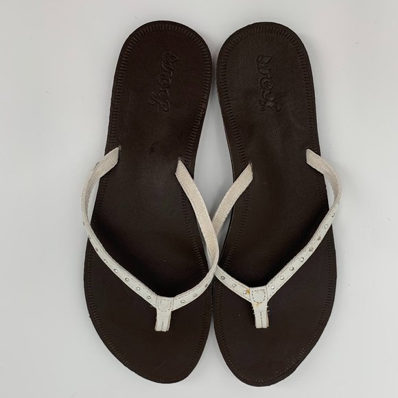 Reef Shoes - Reef Rhinestone Flip Flop Sandals Brown Size 9 US